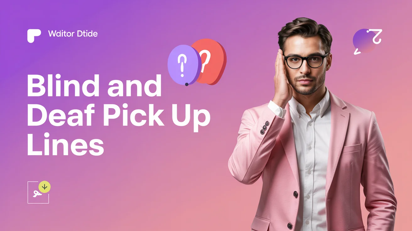 Blind and Deaf Pick Up Lines