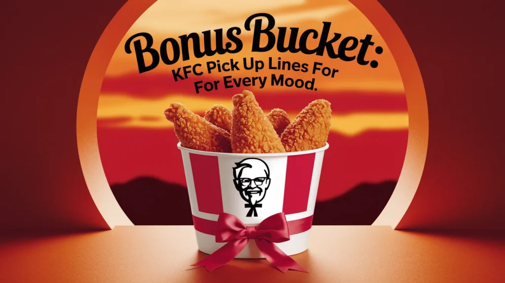 Bonus Bucket: KFC Pick Up Lines for Every Mood