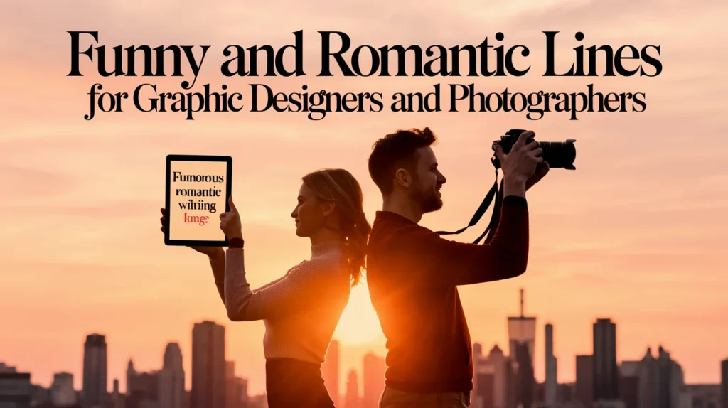 Funny and Romantic Lines for Graphic Designers and Photographers