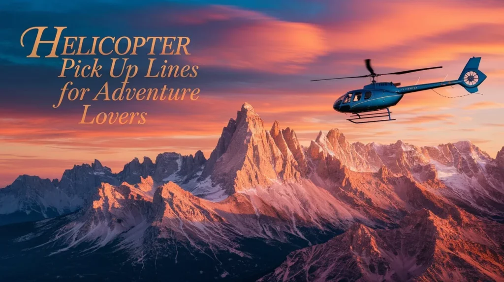 Helicopter Pick Up Lines for Adventure Lovers