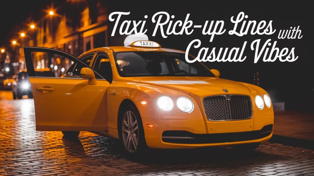 Taxi Ride Pick-Up Lines with Casual Vibes