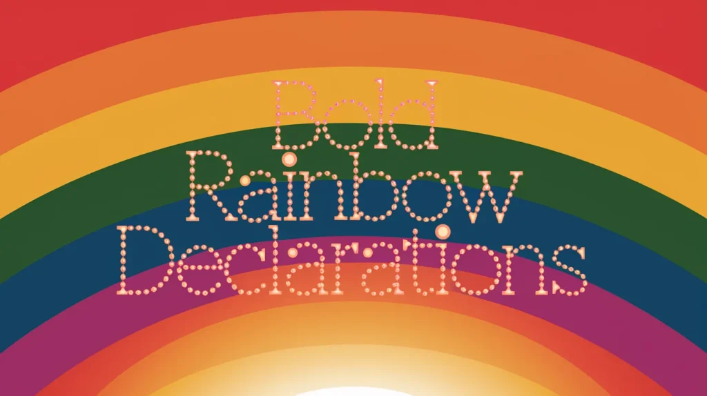 Bold Rainbow Declarations