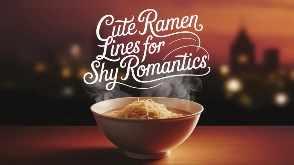 Cute Ramen Lines for Shy Romantics