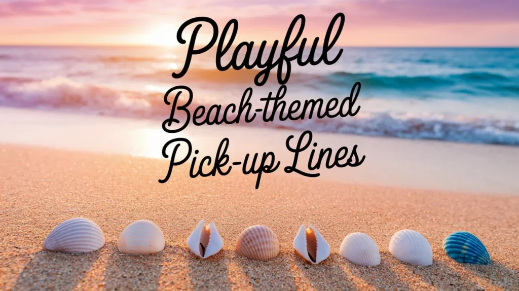 Playful Beach-Themed Pick-Up Lines