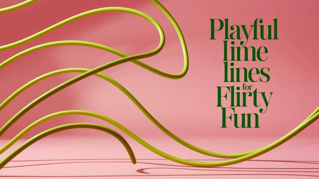 Playful Lime Lines for Flirty Fun