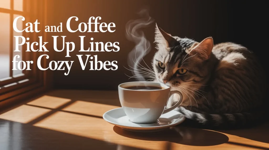 Cat and Coffee Pick Up Lines for Cozy Vibes